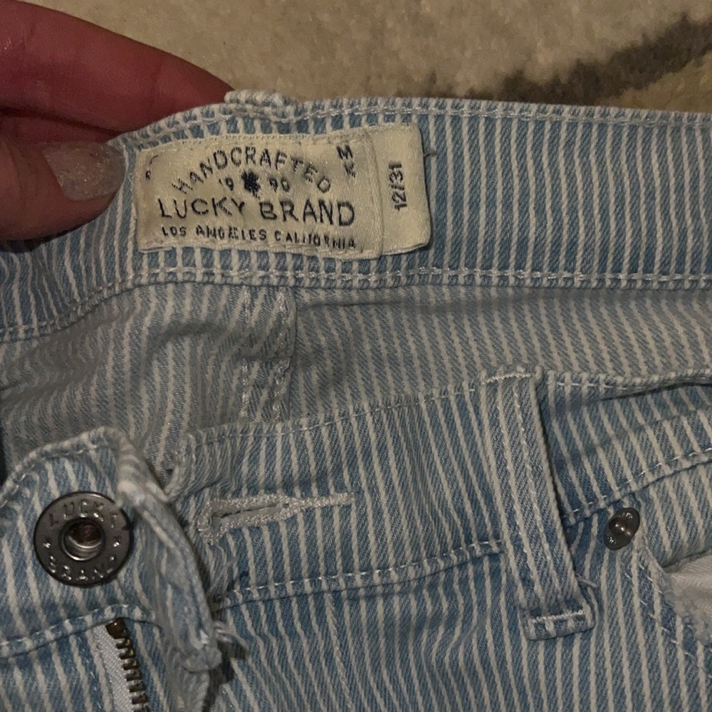 Lucky Jeans, railroad conductor striped size 12/31 - Picture 2 of 5